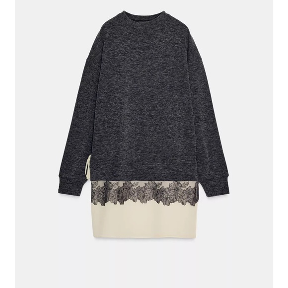 Zara Soft Effect Combination Dress - Picture 6 of 8